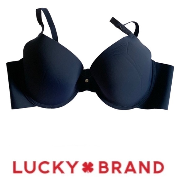 Lucky Brand Women’s Demi Bra Navy Blue Wired Light Lift No Show 42D - Picture 1 of 7